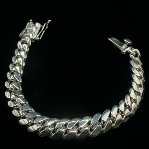 Silver cuban link bracelet