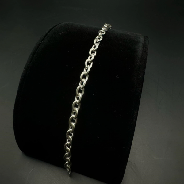 Round links silver bracelet