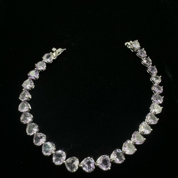 8mm light purple heart stones